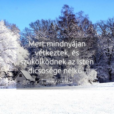 Picture 05 - Róma 3:23 KAR - Mert mindnyájan vétkeztek, és szûkölködnek - Bible Verse Picture