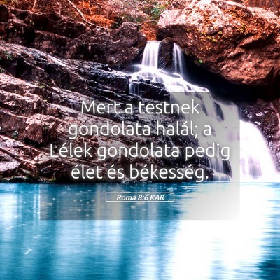 Picture 05 - Róma 8:6 KAR - Mert a testnek gondolata halál; a Lélek - Bible Verse Picture