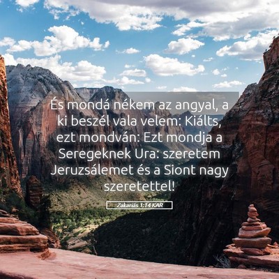 Picture 05 - Zakariás 1:14 KAR - És mondá nékem az angyal, a ki beszél vala - Bible Verse Picture