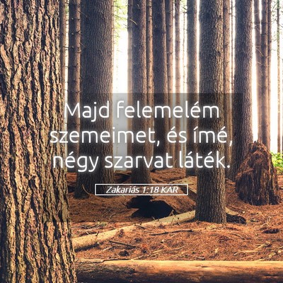 Picture 05 - Zakariás 1:18 KAR - Majd felemelém szemeimet, és ímé, négy - Bible Verse Picture
