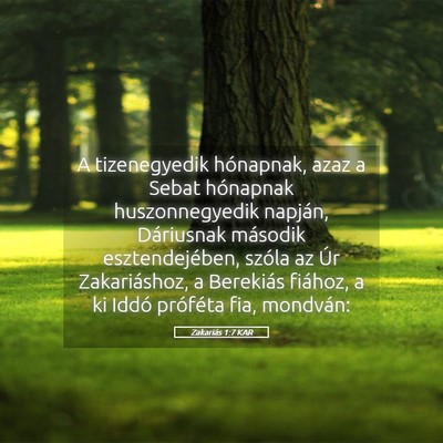 Picture 05 - Zakariás 1:7 KAR - A tizenegyedik hónapnak, azaz a Sebat hónapnak - Bible Verse Picture