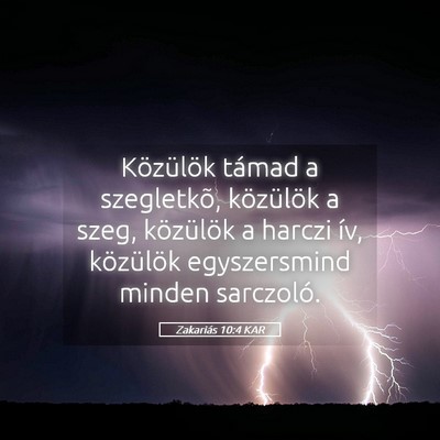 Picture 05 - Zakariás 10:4 KAR - Közülök támad a szegletkõ, közülök a - Bible Verse Picture