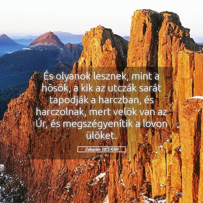 Picture 05 - Zakariás 10:5 KAR - És olyanok lesznek, mint a hõsök, a kik az - Bible Verse Picture