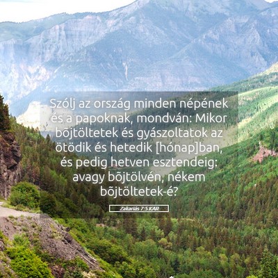 Picture 05 - Zakariás 7:5 KAR - Szólj az ország minden népének és a - Bible Verse Picture