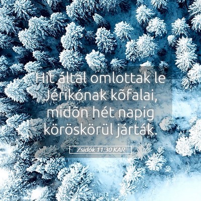 Picture 05 - Zsidók 11:30 KAR - Hit által omlottak le Jérikónak kõfalai, - Bible Verse Picture