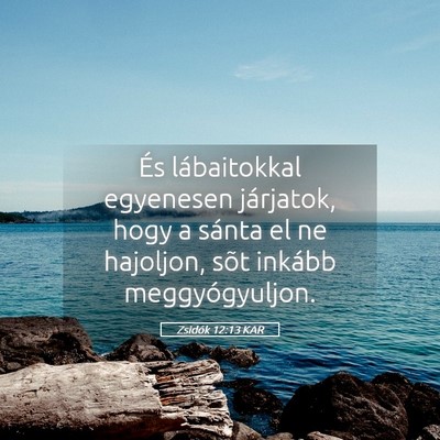 Picture 05 - Zsidók 12:13 KAR - És lábaitokkal egyenesen járjatok, hogy a - Bible Verse Picture