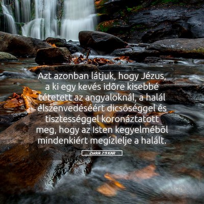 Picture 05 - Zsidók 2:9 KAR - Azt azonban látjuk, hogy Jézus, a ki egy kevés - Bible Verse Picture