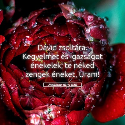 Picture 05 - Zsoltárok 101:1 KAR - Dávid zsoltára. Kegyelmet és igazságot - Bible Verse Picture