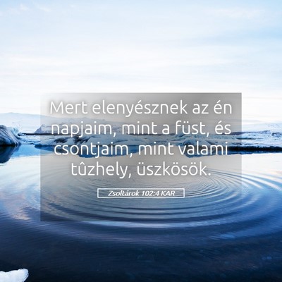 Picture 05 - Zsoltárok 102:4 KAR - Mert elenyésznek az én napjaim, mint a füst, - Bible Verse Picture