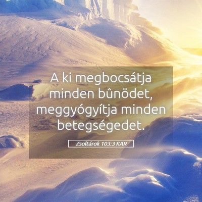 Picture 05 - Zsoltárok 103:3 KAR - A ki megbocsátja minden bûnödet, - Bible Verse Picture
