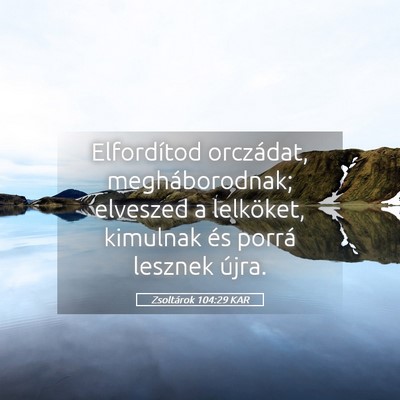 Picture 05 - Zsoltárok 104:29 KAR - Elfordítod orczádat, megháborodnak; elveszed a - Bible Verse Picture