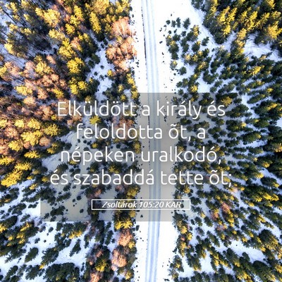 Picture 05 - Zsoltárok 105:20 KAR - Elküldött a király és feloldotta õt, a - Bible Verse Picture