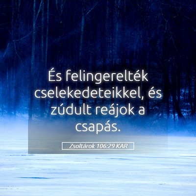 Picture 05 - Zsoltárok 106:29 KAR - És felingerelték cselekedeteikkel, és zúdult - Bible Verse Picture