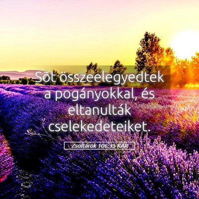 Picture 05 - Zsoltárok 106:35 KAR - Sõt összeelegyedtek a pogányokkal, és - Bible Verse Picture