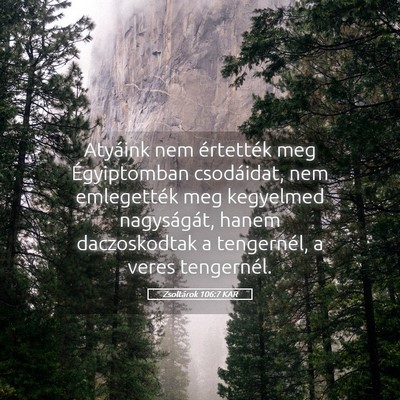 Picture 05 - Zsoltárok 106:7 KAR - Atyáink nem értették meg Égyiptomban - Bible Verse Picture