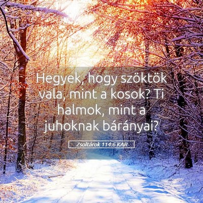 Picture 05 - Zsoltárok 114:6 KAR - Hegyek, hogy szöktök vala, mint a kosok? Ti - Bible Verse Picture