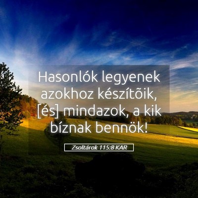 Picture 05 - Zsoltárok 115:8 KAR - Hasonlók legyenek azokhoz készítõik, [és] - Bible Verse Picture