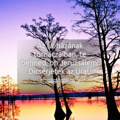 Picture 05 - Zsoltárok 116:19 KAR - Az Úr házának tornáczaiban, te benned, oh - Bible Verse Picture
