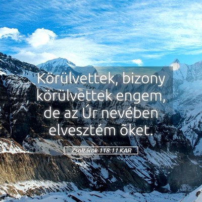 Picture 05 - Zsoltárok 118:11 KAR - Körülvettek, bizony körülvettek engem, de az - Bible Verse Picture