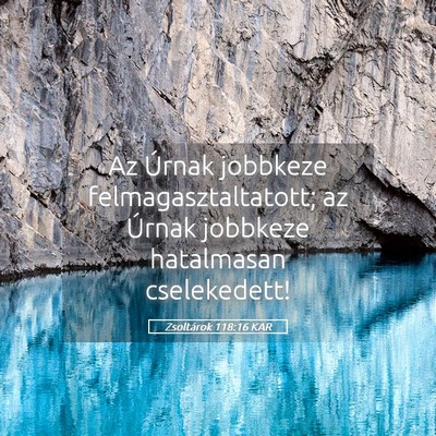 Picture 05 - Zsoltárok 118:16 KAR - Az Úrnak jobbkeze felmagasztaltatott; az Úrnak - Bible Verse Picture