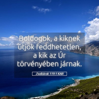 Picture 05 - Zsoltárok 119:1 KAR - Boldogok, a kiknek útjok feddhetetlen, a kik az - Bible Verse Picture