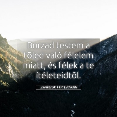 Picture 05 - Zsoltárok 119:120 KAR - Borzad testem a tõled való félelem miatt, és - Bible Verse Picture
