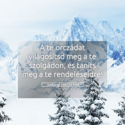 Picture 05 - Zsoltárok 119:135 KAR - A te orczádat világosítsd meg a te szolgádon, - Bible Verse Picture