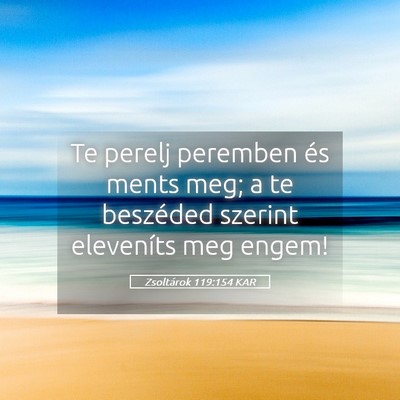 Picture 05 - Zsoltárok 119:154 KAR - Te perelj peremben és ments meg; a te beszéded - Bible Verse Picture
