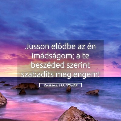 Picture 05 - Zsoltárok 119:170 KAR - Jusson elõdbe az én imádságom; a te beszéded - Bible Verse Picture