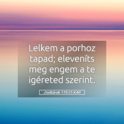 Picture 05 - Zsoltárok 119:25 KAR - Lelkem a porhoz tapad; eleveníts meg engem a te - Bible Verse Picture