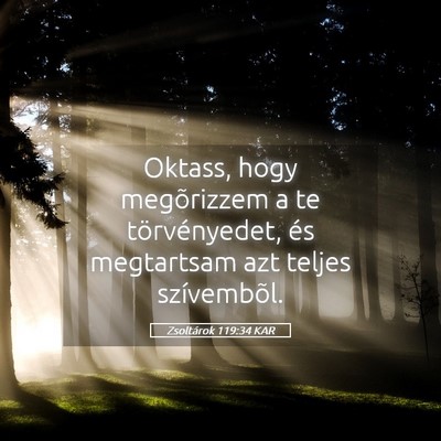 Picture 05 - Zsoltárok 119:34 KAR - Oktass, hogy megõrizzem a te törvényedet, és - Bible Verse Picture
