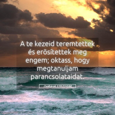 Picture 05 - Zsoltárok 119:73 KAR - A te kezeid teremtettek és erõsítettek meg - Bible Verse Picture