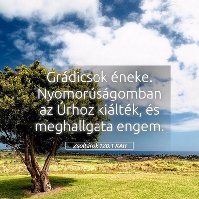 Picture 05 - Zsoltárok 120:1 KAR - Grádicsok éneke. Nyomorúságomban az Úrhoz - Bible Verse Picture