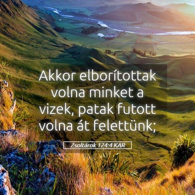 Picture 05 - Zsoltárok 124:4 KAR - Akkor elborítottak volna minket a vizek, patak - Bible Verse Picture