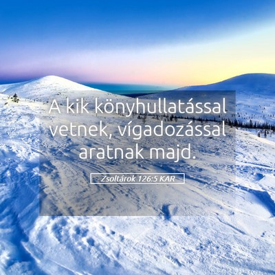 Picture 05 - Zsoltárok 126:5 KAR - A kik könyhullatással vetnek, vígadozással - Bible Verse Picture