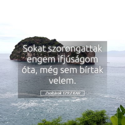 Picture 05 - Zsoltárok 129:2 KAR - Sokat szorongattak engem ifjúságom óta, még - Bible Verse Picture