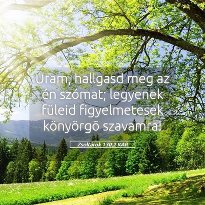 Picture 05 - Zsoltárok 130:2 KAR - Uram, hallgasd meg az én szómat; legyenek - Bible Verse Picture