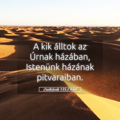 Picture 05 - Zsoltárok 135:2 KAR - A kik álltok az Úrnak házában, Istenünk - Bible Verse Picture