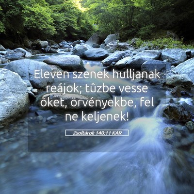 Picture 05 - Zsoltárok 140:11 KAR - Eleven szenek hulljanak reájok; tûzbe vesse - Bible Verse Picture