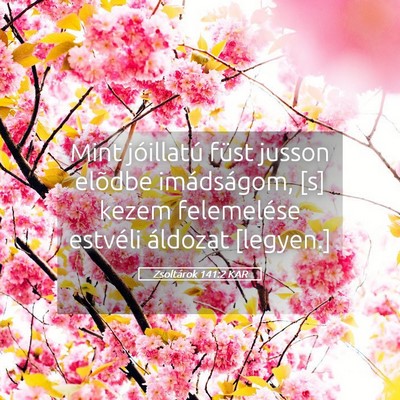 Picture 05 - Zsoltárok 141:2 KAR - Mint jóillatú füst jusson elõdbe imádságom, - Bible Verse Picture
