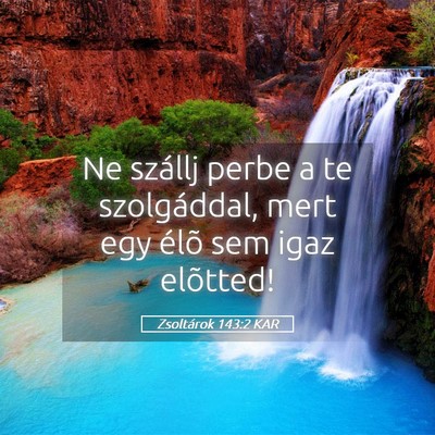 Picture 05 - Zsoltárok 143:2 KAR - Ne szállj perbe a te szolgáddal, mert egy élõ - Bible Verse Picture