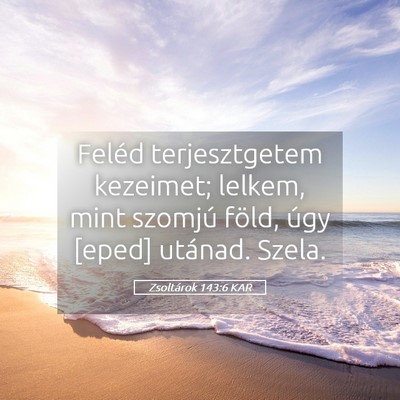Picture 05 - Zsoltárok 143:6 KAR - Feléd terjesztgetem kezeimet; lelkem, mint - Bible Verse Picture
