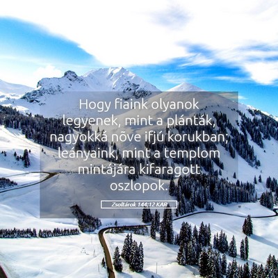 Picture 05 - Zsoltárok 144:12 KAR - Hogy fiaink olyanok legyenek, mint a plánták, - Bible Verse Picture