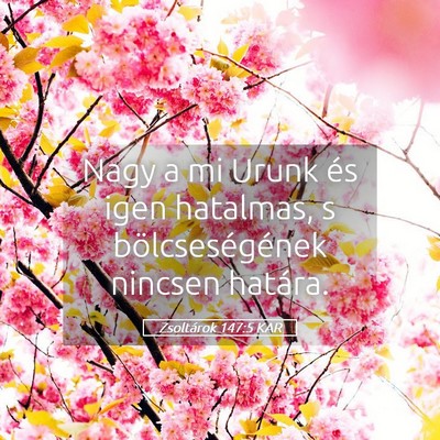 Picture 05 - Zsoltárok 147:5 KAR - Nagy a mi Urunk és igen hatalmas, s - Bible Verse Picture