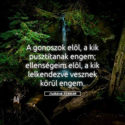 Picture 05 - Zsoltárok 17:9 KAR - A gonoszok elõl, a kik pusztítanak engem; - Bible Verse Picture