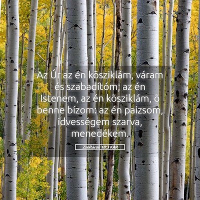 Picture 05 - Zsoltárok 18:3 KAR - Az Úr az én kõsziklám, váram és - Bible Verse Picture