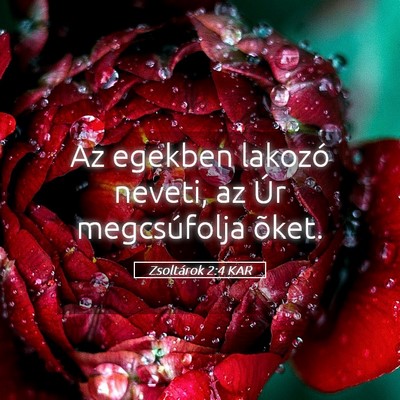 Picture 05 - Zsoltárok 2:4 KAR - Az egekben lakozó neveti, az Úr megcsúfolja - Bible Verse Picture
