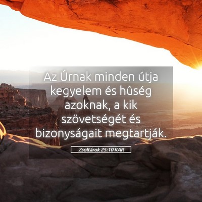 Picture 05 - Zsoltárok 25:10 KAR - Az Úrnak minden útja kegyelem és hûség - Bible Verse Picture