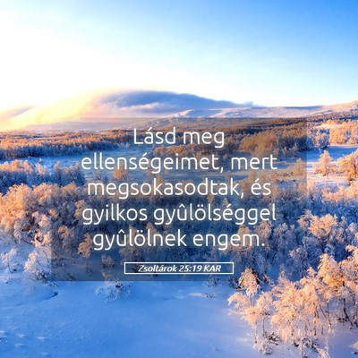 Picture 05 - Zsoltárok 25:19 KAR - Lásd meg ellenségeimet, mert megsokasodtak, és - Bible Verse Picture