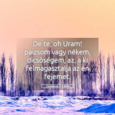 Picture 05 - Zsoltárok 3:4 KAR - De te, oh Uram! paizsom vagy nékem, - Bible Verse Picture